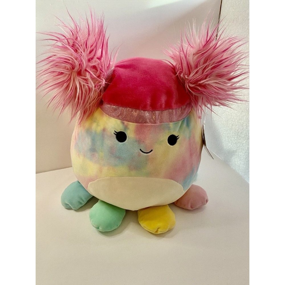 Squishmallows Kellytoy 16"‎ Tie Dye Opal Octopus Squish Doos Plush Toy